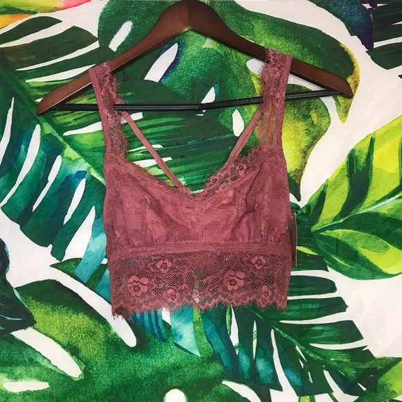 Candie's Other - 2/$20 NWT $24 Candies Medium Dusty Rose Pink Eyelash Lace Summer Bralette